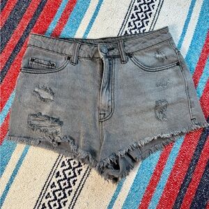 BDG Womens Size 28 Gray High Rise Cheeky Denim Jean Shorts